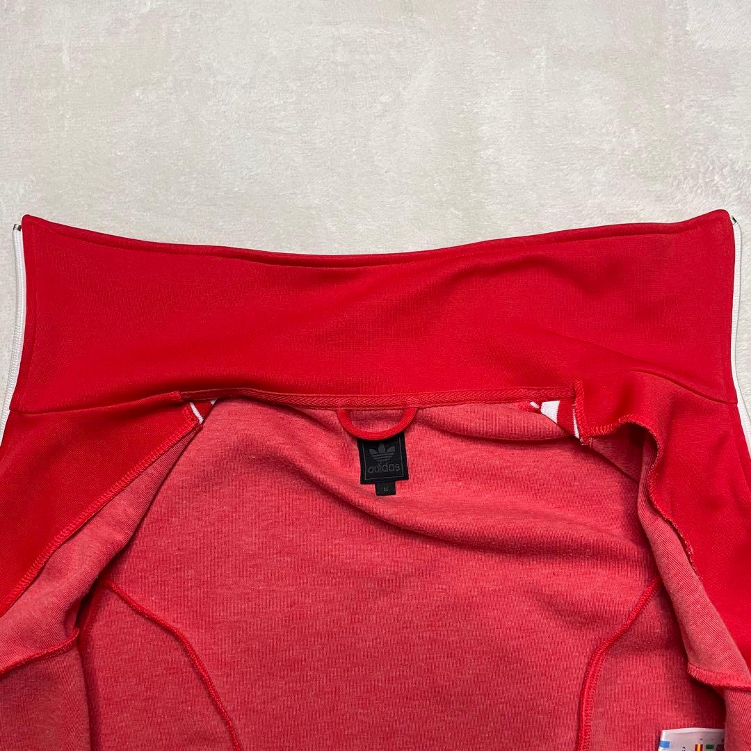 adidas トラックジャケット　ジャージ　ワンピース　赤