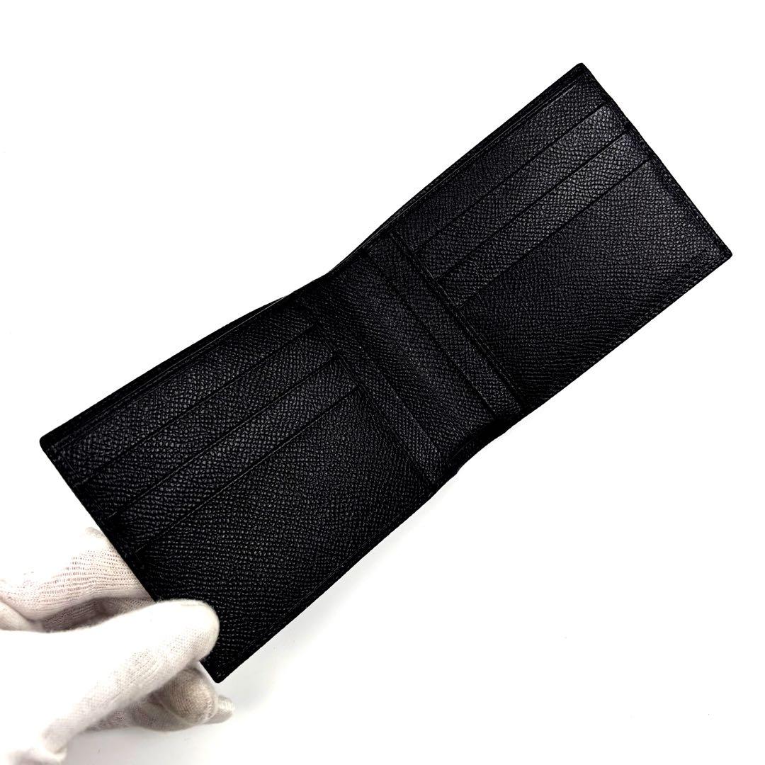 ✨新品未使用✨　BVLGARIブルガリ　二つ折り財布　レザー　ブラック　札入れ