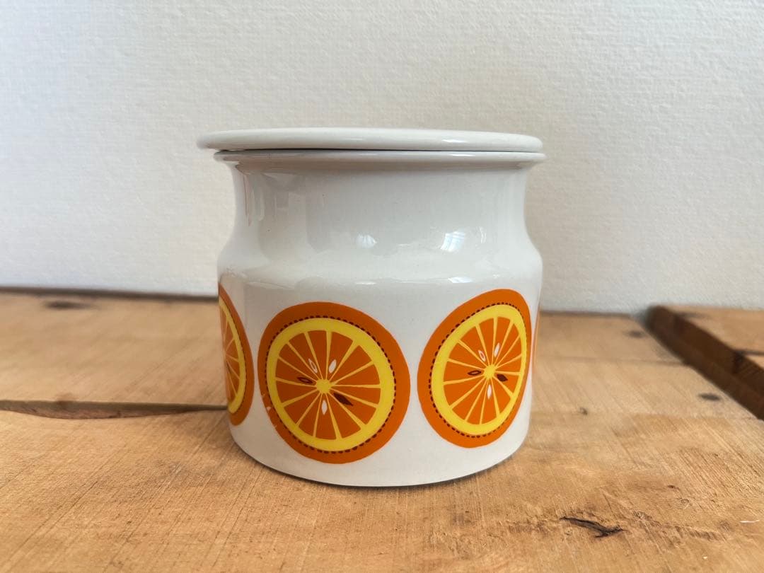 ARABIA アラビア　POMONA オレンジ　ジャムポッド