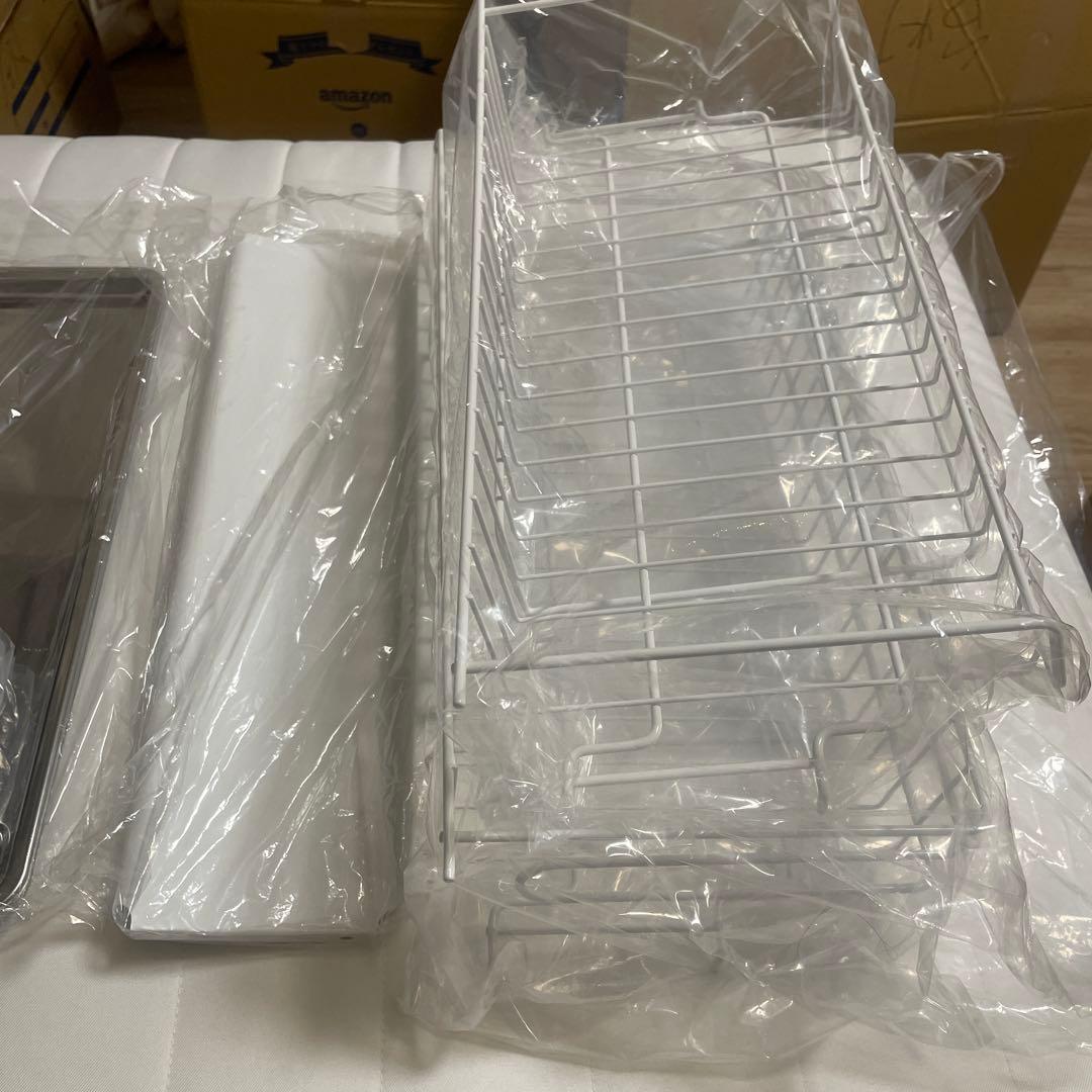 燕三条 ステンレス 製 キッチンラック　水切りラック ホワイト