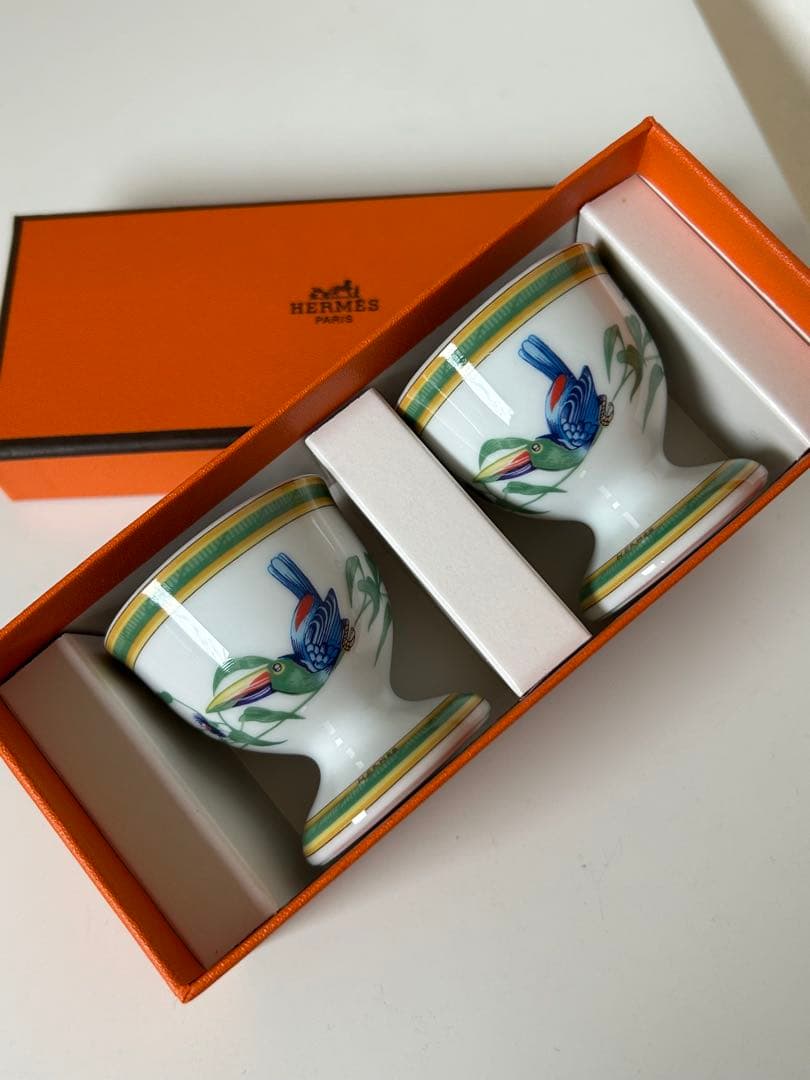 エルメス・トゥカン・エッグスタンド2個セット・レア未使用品