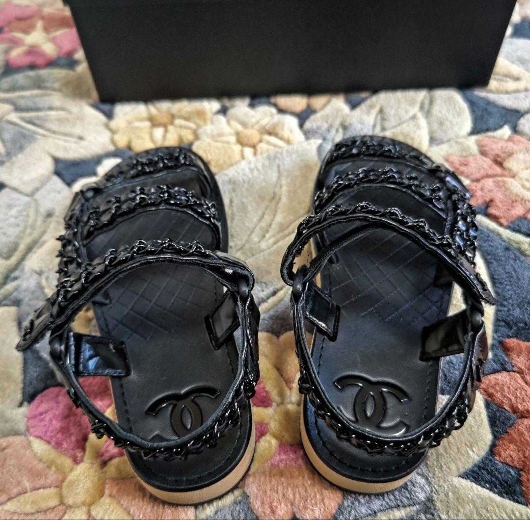 お値下げ　CHANEL 　ココマーク　チェーン　マジック　サンダル　海　プール