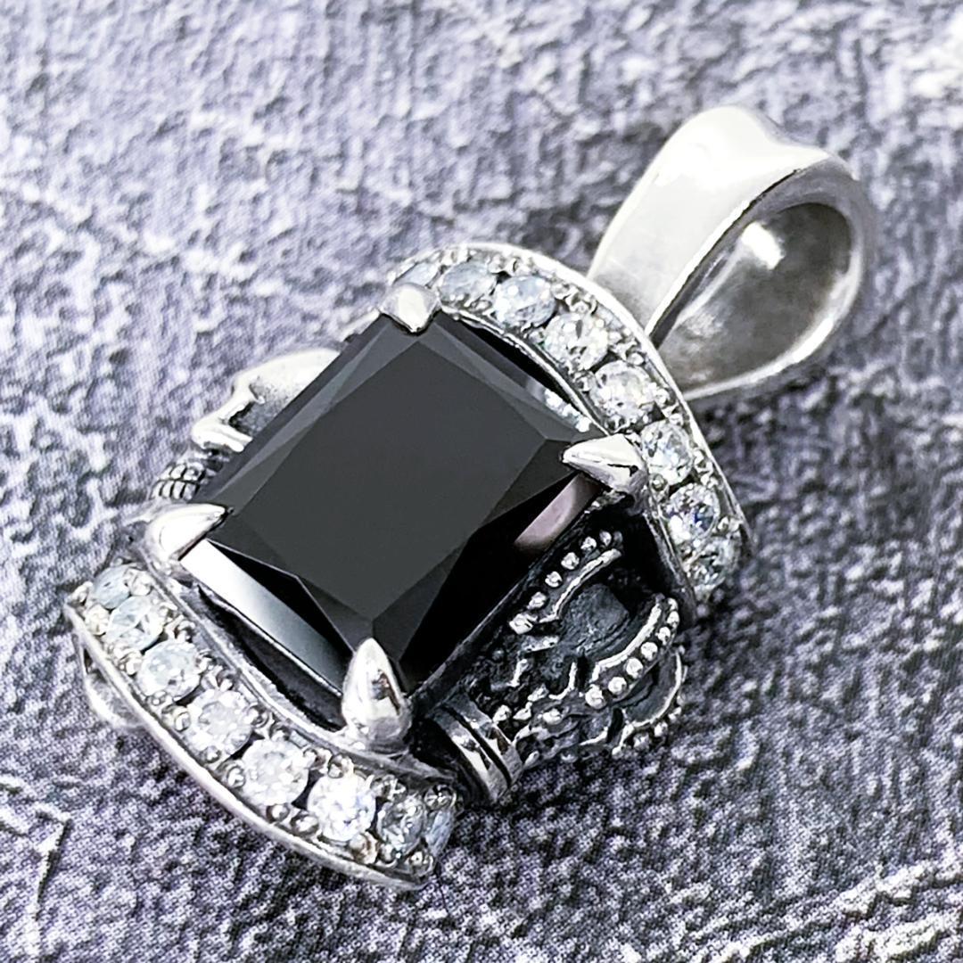 定価5万★Justin Davis スカル・クラウンネックレス（ブラック）