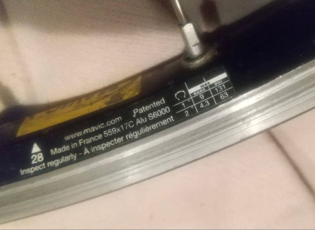 MAVIC XC717リム 前後セット 135/クイック リムブレーキ