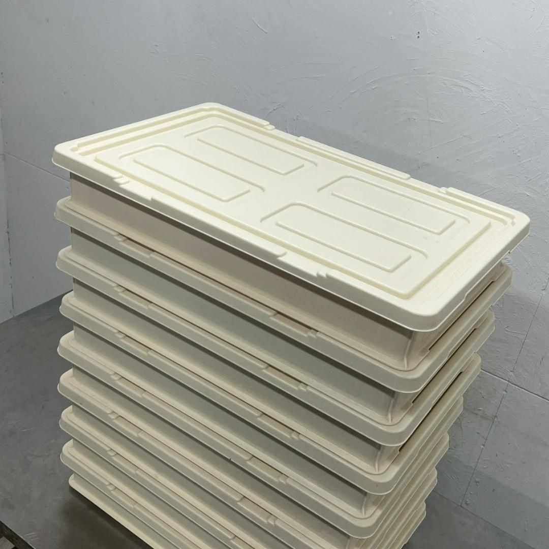 ８セット 番重 フードコンテナ （大） アイボリー 350×570×75 浅型