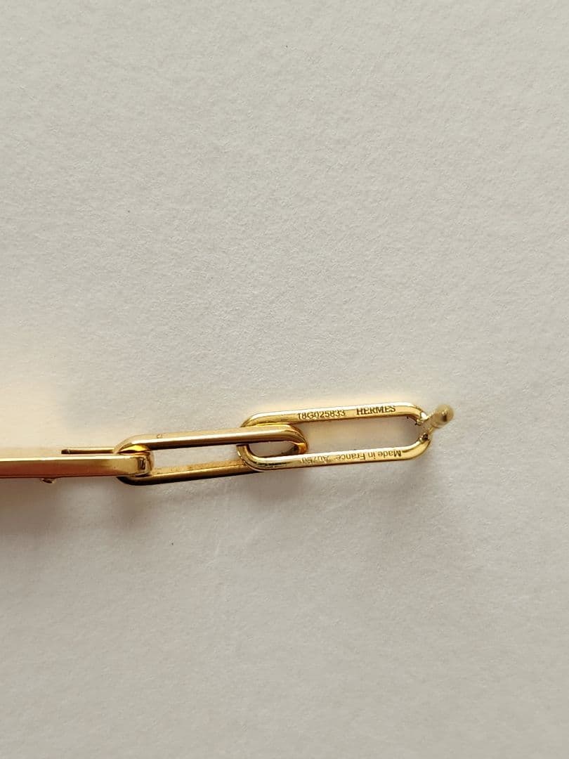 エルメス ケリー シェーヌ　k18 ピアス　ケリーシェーヌ　地金　ゴールド