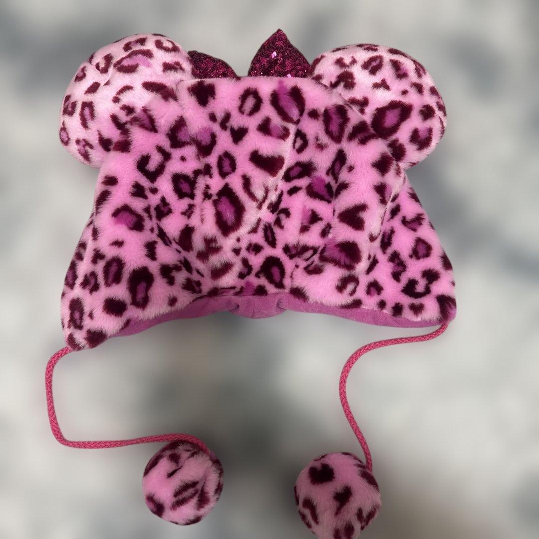 ディズニー ヒョウ柄ファンキャップ ピンク