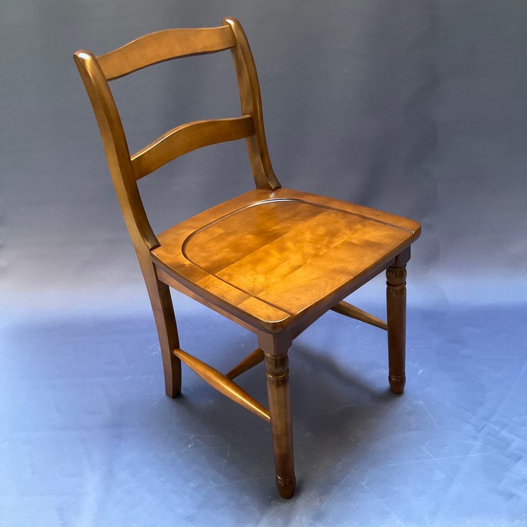 北海道民芸家具　椅子　ダイニングチェア　樺材　【美品】