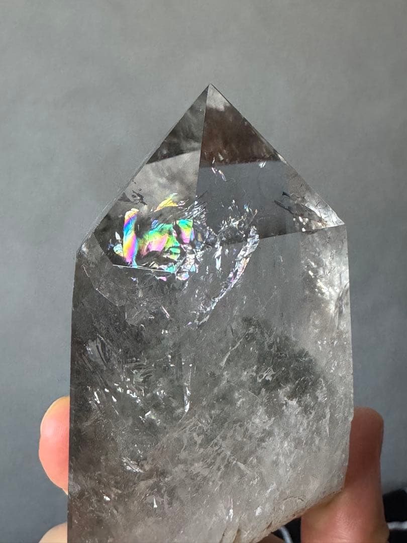 高透明＆高品質　虹ギラギラ⭐︎ガーデンクォーツ ポイント ブラジル産