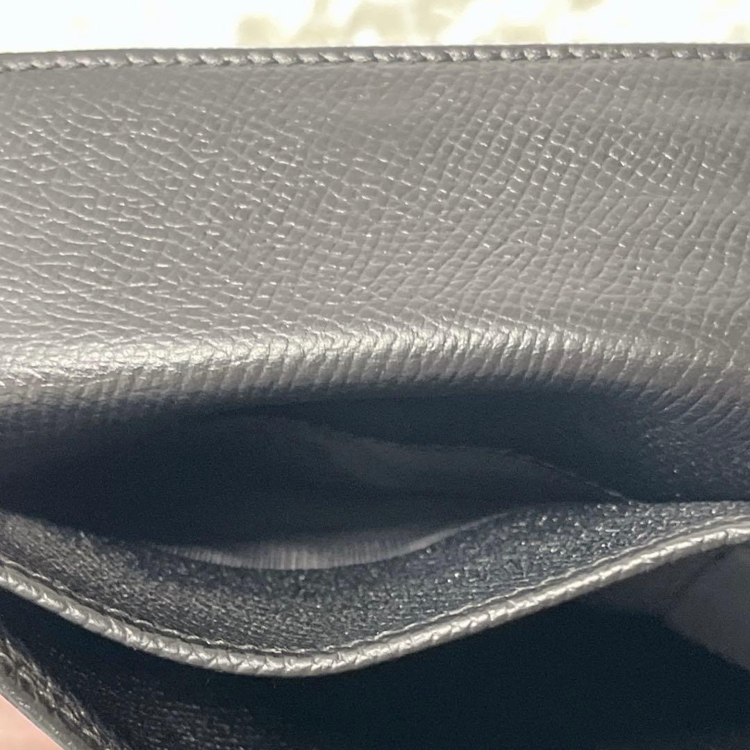 美品✨ BVLGARI ブルガリ 2つ折財布 レザー 小銭入れ付 黒 メンズ