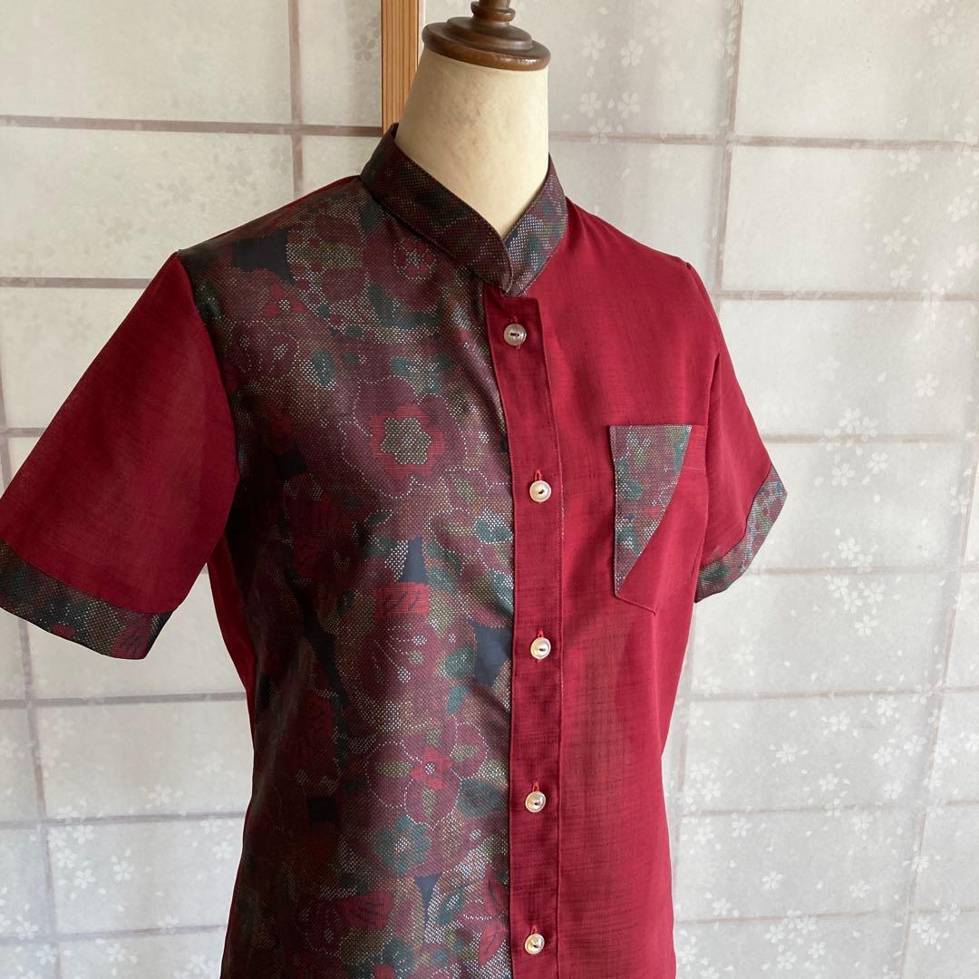 No.198 かりゆしウェア大島紬レディース