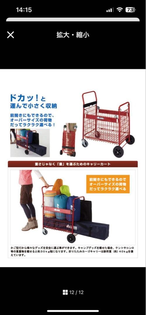 LOGOS ロゴス　クイックセットカーゴキャリー　アウトドア　キャリー