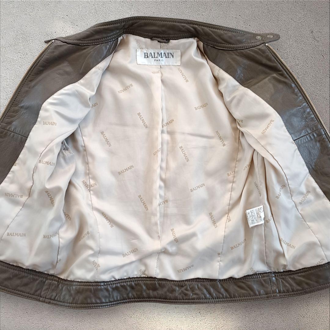 【美品✨️】BALMAIN ラムレザーキルティングジャケット サイズ9(М)
