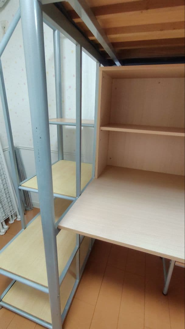 ロフトベッド シングルサイズ 収納付き