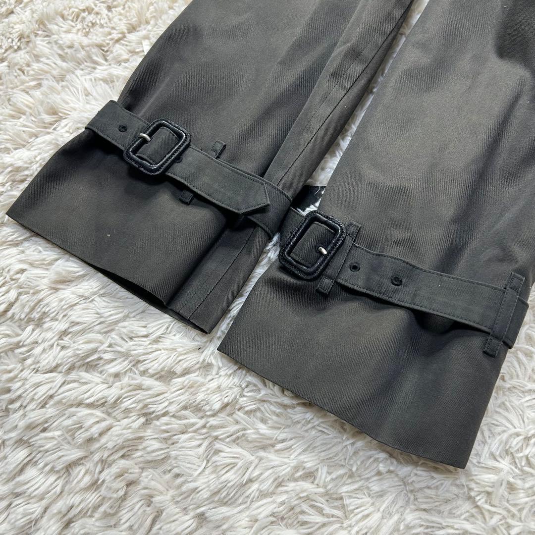 【丈長め】バーバリー ロンドン チャコールグレー トレンチコート ノバチェック