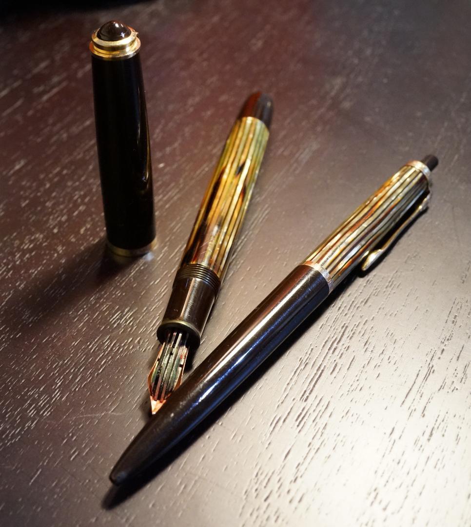 ペリカンヴィンテージ万年筆＆ボールペン１９５９年製　当時物新品ニブに交換済
