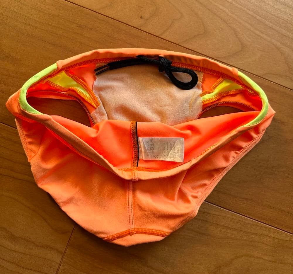 【美品】asics ハイドロ オレンジ×イエロー Mサイズ 超光沢 競パン