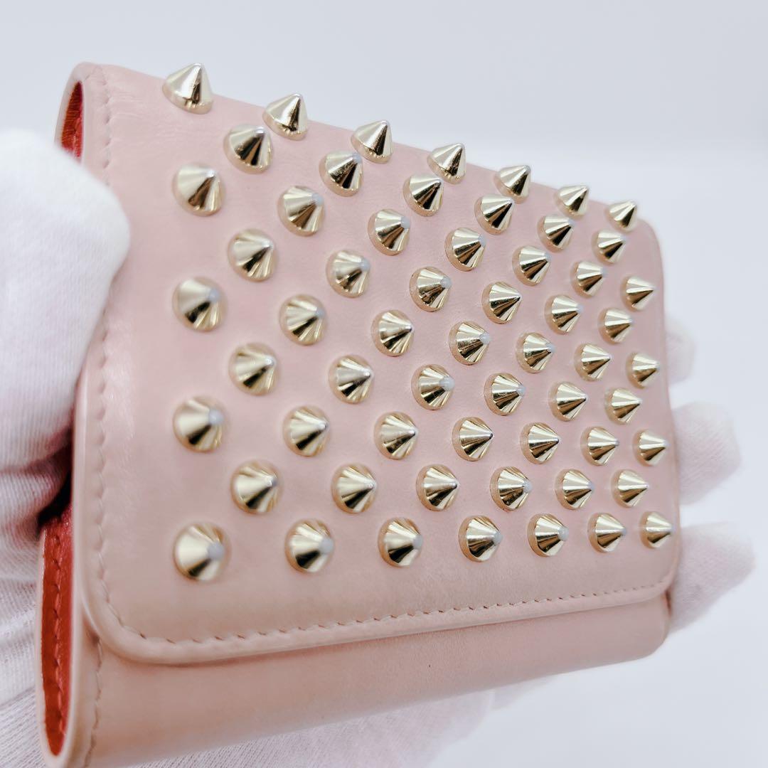 【正規品】Christian Louboutin ルブタン 3つ折り財布 ピンク