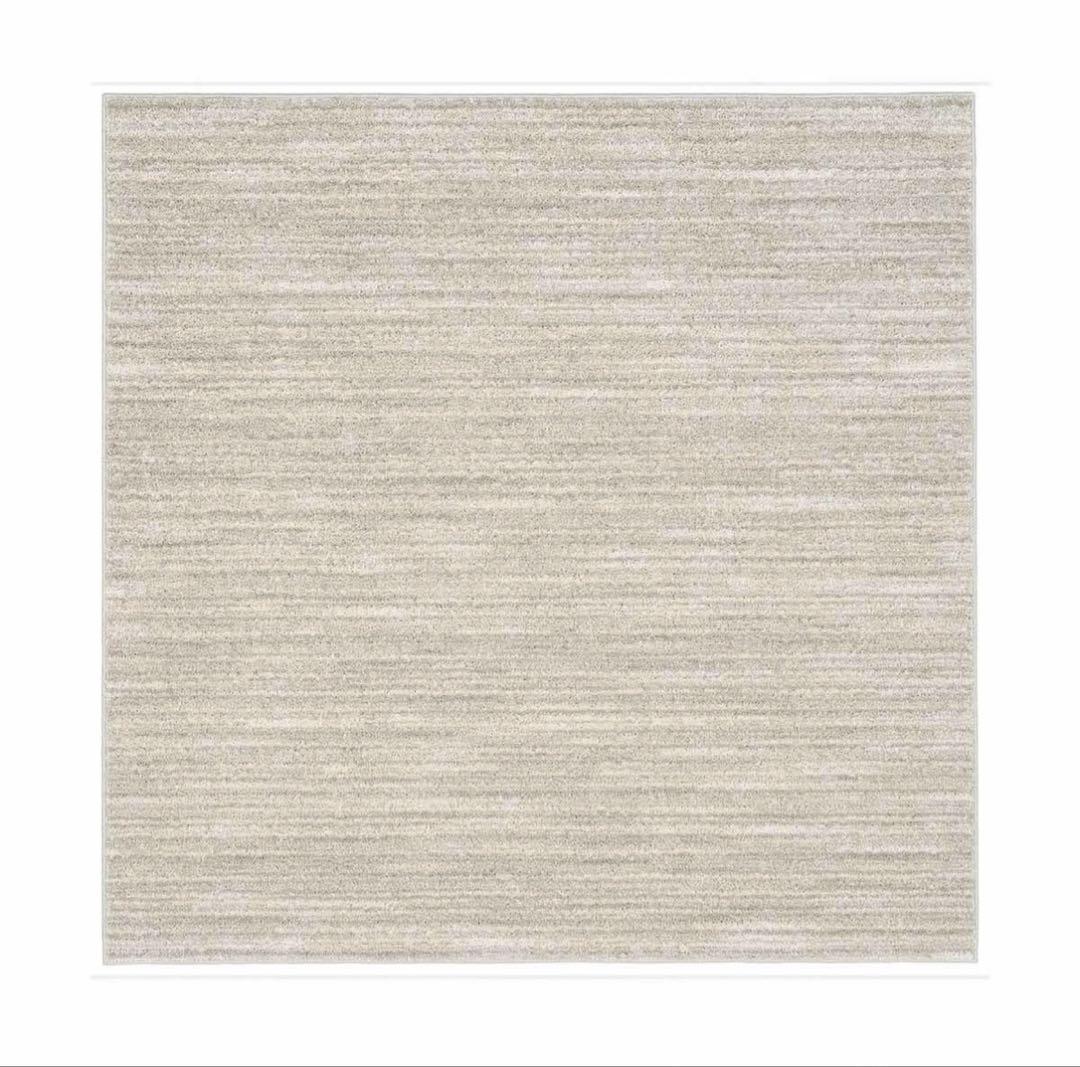 花粉やウイルス対策＆防ダニ加工の洗えるナチュラル国産ラグ　アイボリー