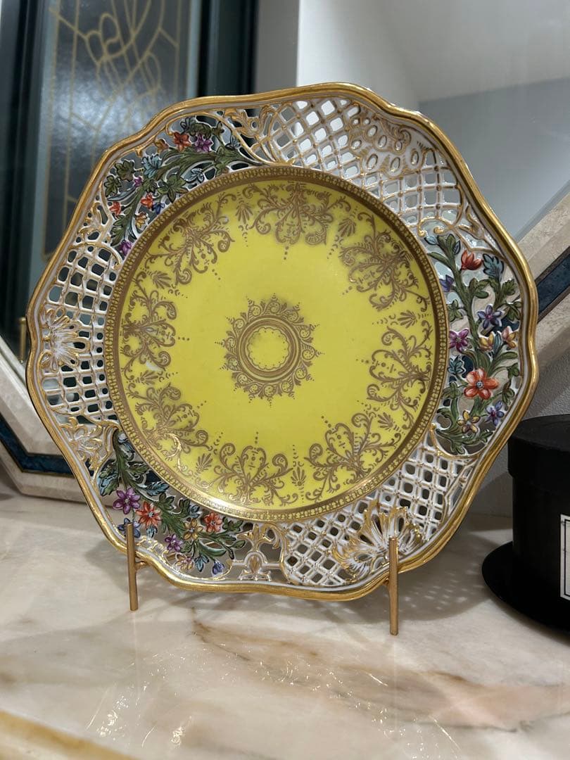 Meissenマイセン 飾り皿　アンティーク キャビネットプレート ドレスデン