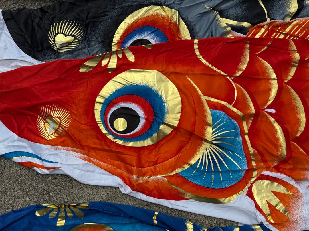 中古 鯉のぼり ③ 5m 敬工謹製 こいのぼり 3色+吹流し こどもの日 節句