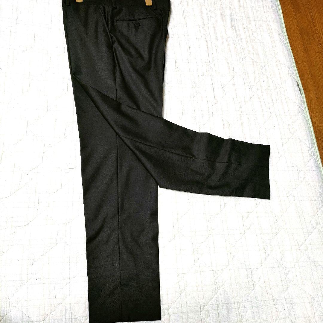 未使用級　ウールシルク スリーピース スーツ 黒