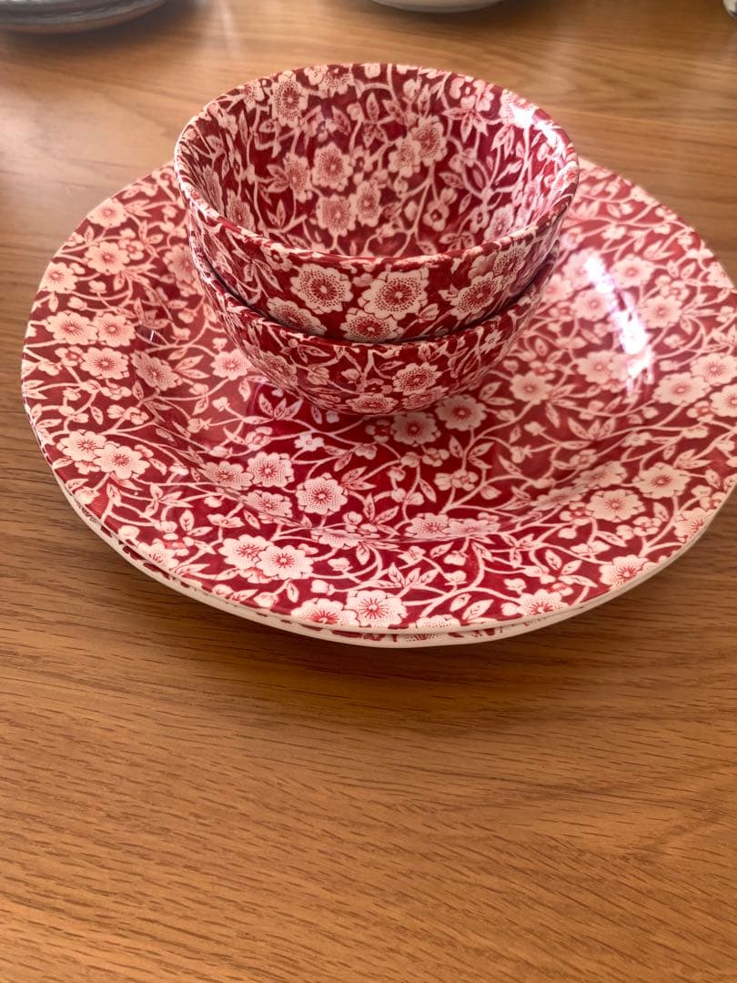 バーレイ　レッドキャリコ　4点セット