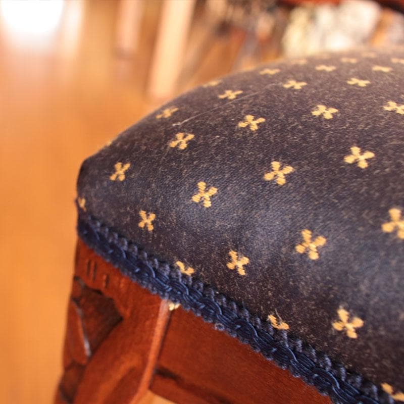 猫脚スツール レトロ風 青 ヴィンテージ風 かわいい 222-1325-002