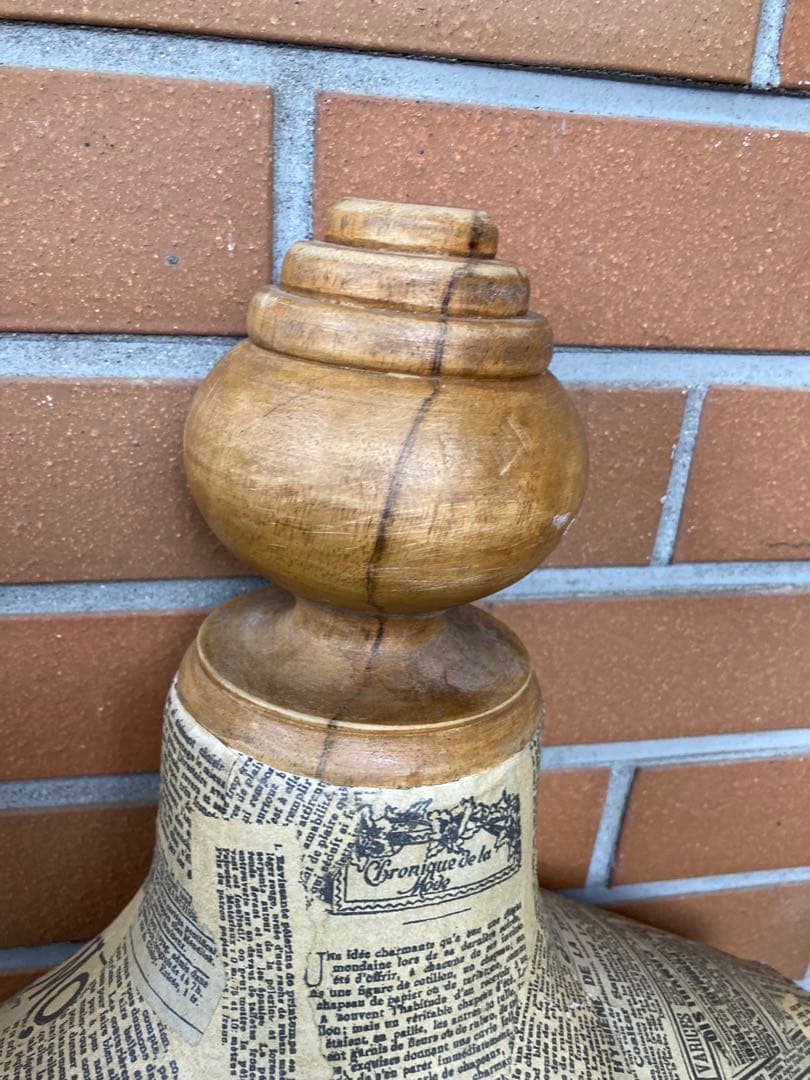 D 訳あり　マネキン　トルソー　アンティーク調　ヴィンテージ　みつ脚　木製