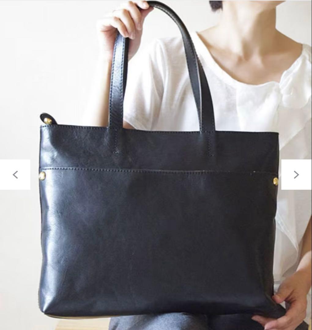 ♡新品♡ツモリチサト　ブラック　レザートート　日本製　収納可　猫　金ボタン