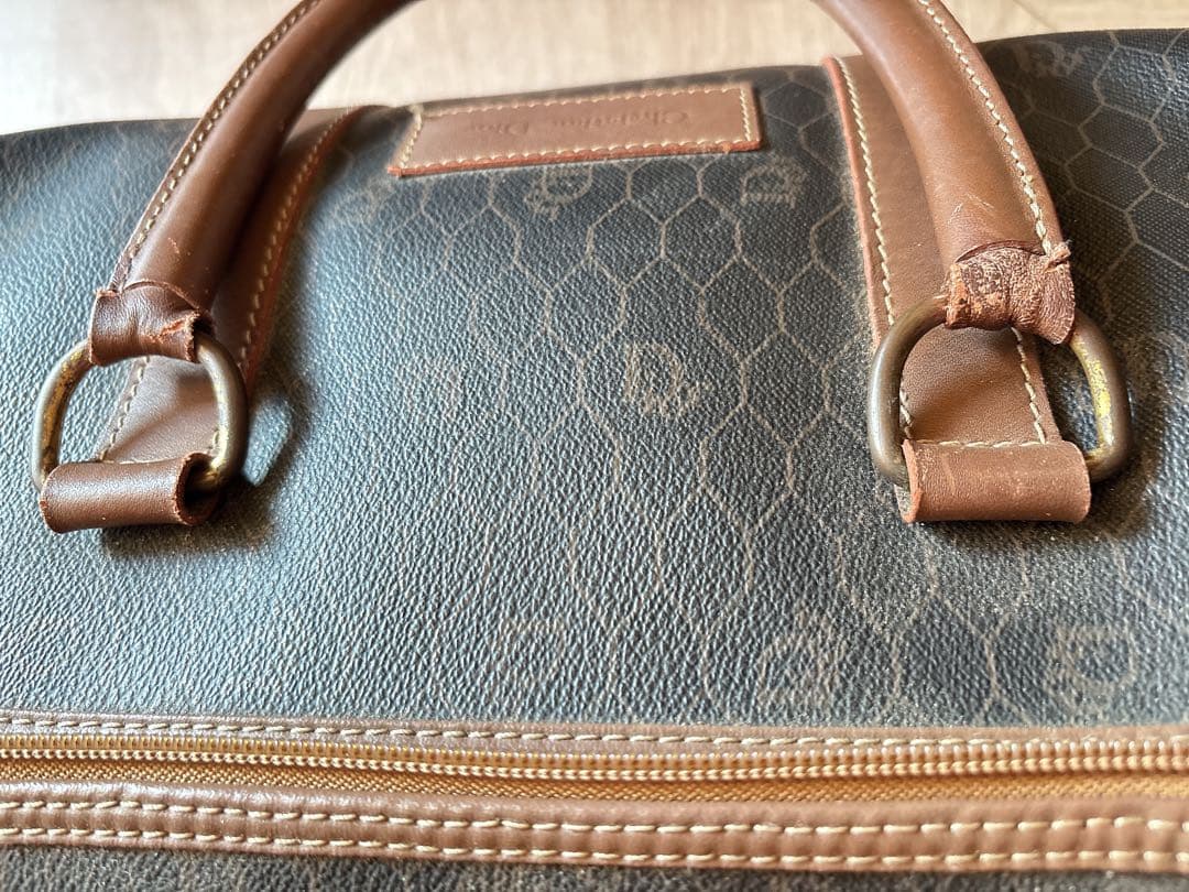 【週末価格】Christian Dior ボストンバッグ PVC ハニカム 総柄