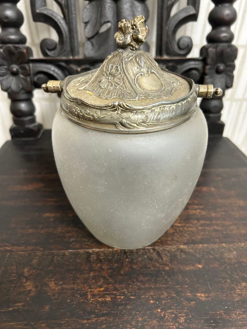 フランスアンティーク　クッキーポット