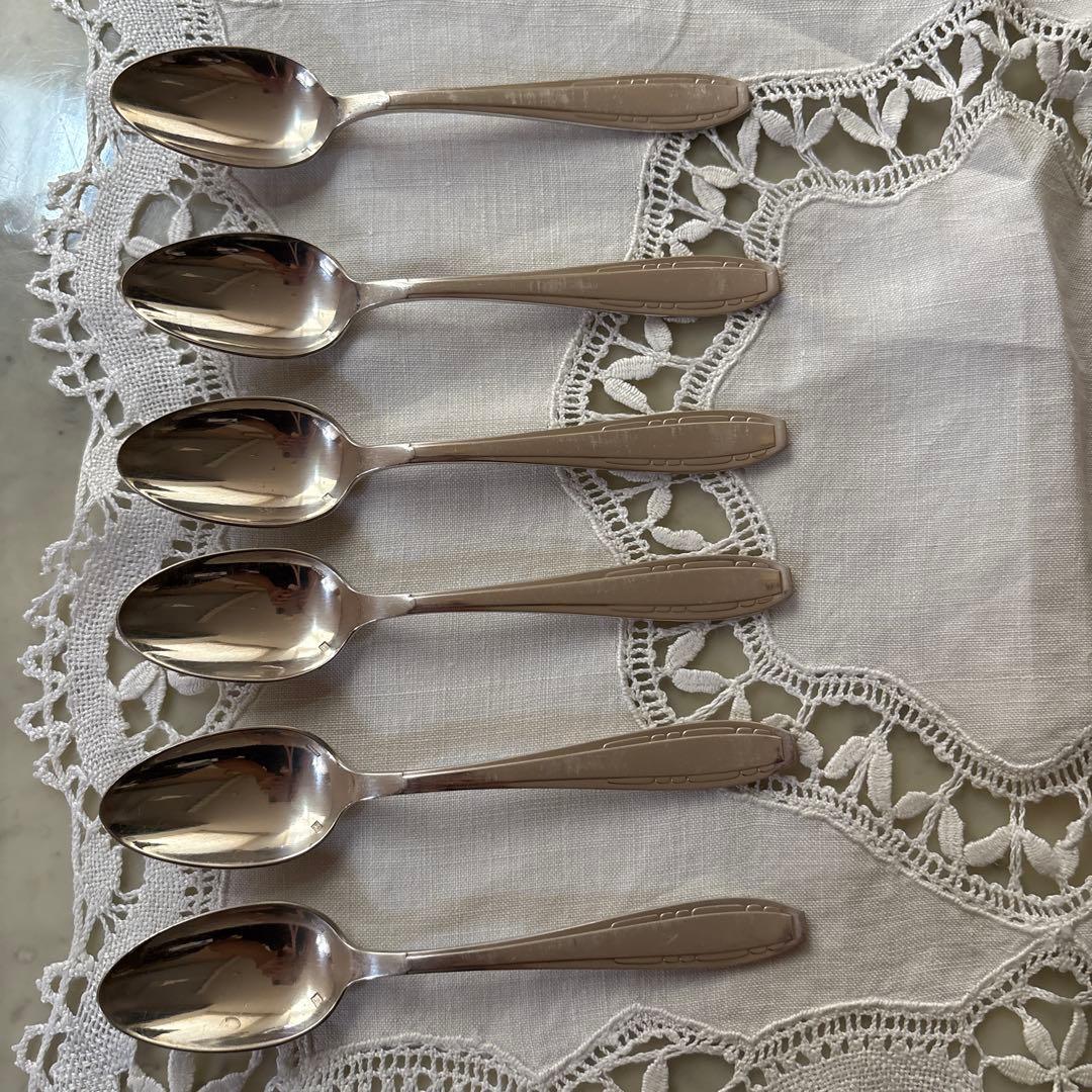 フランス　アンティーク　ヴィンテージ　APOLLO スプーン　6本　銀食器