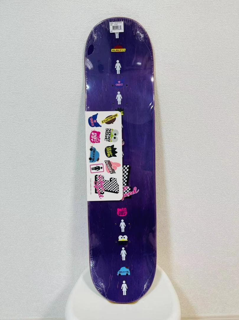 台湾製無地黒デッキテープ付きGIRL ガール　8.0デッキ クロミ