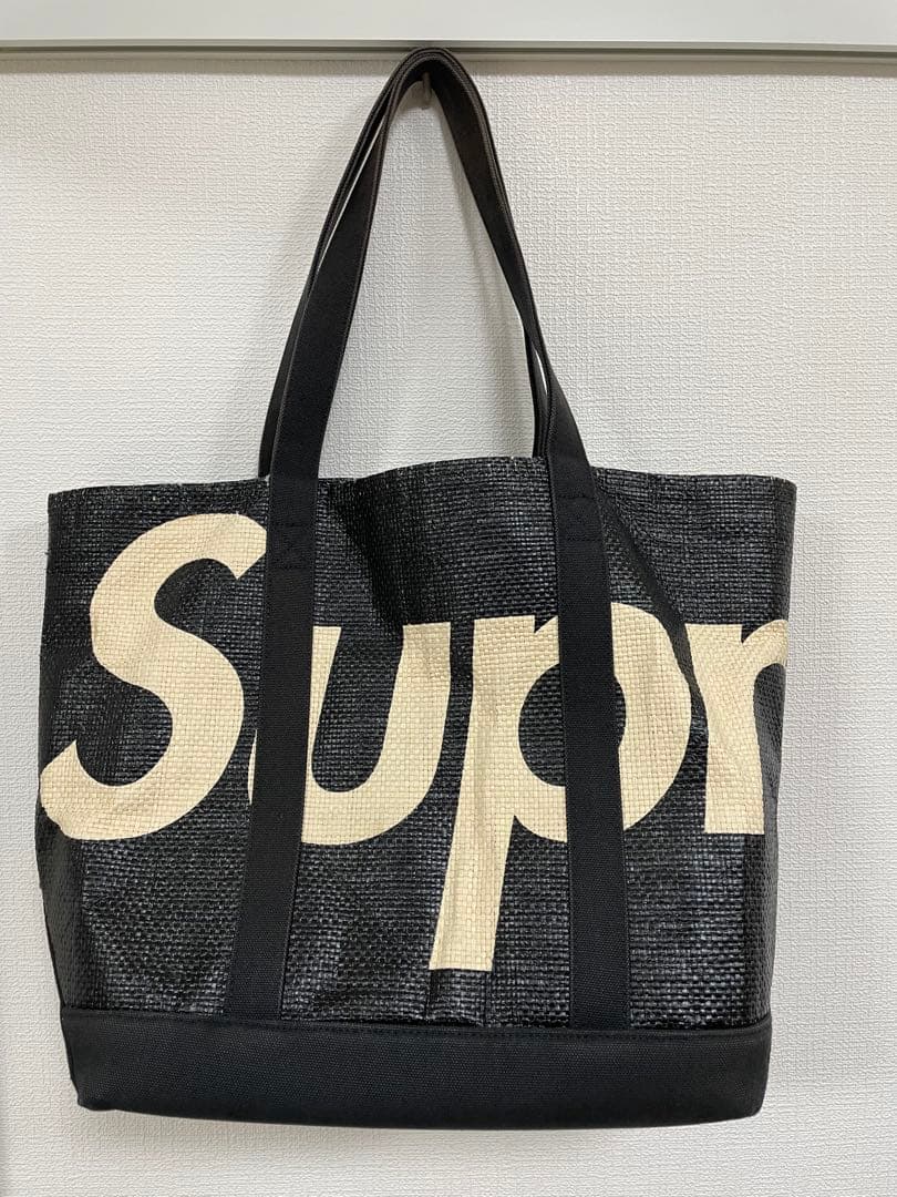 シュプリーム）Raffia Tote（ラフィア トートバッグ）