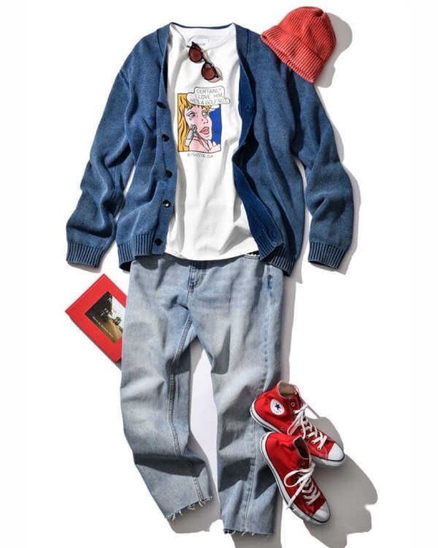 ロンハーマン Ron Herman インディゴ 染め デニム カーディガン 美品