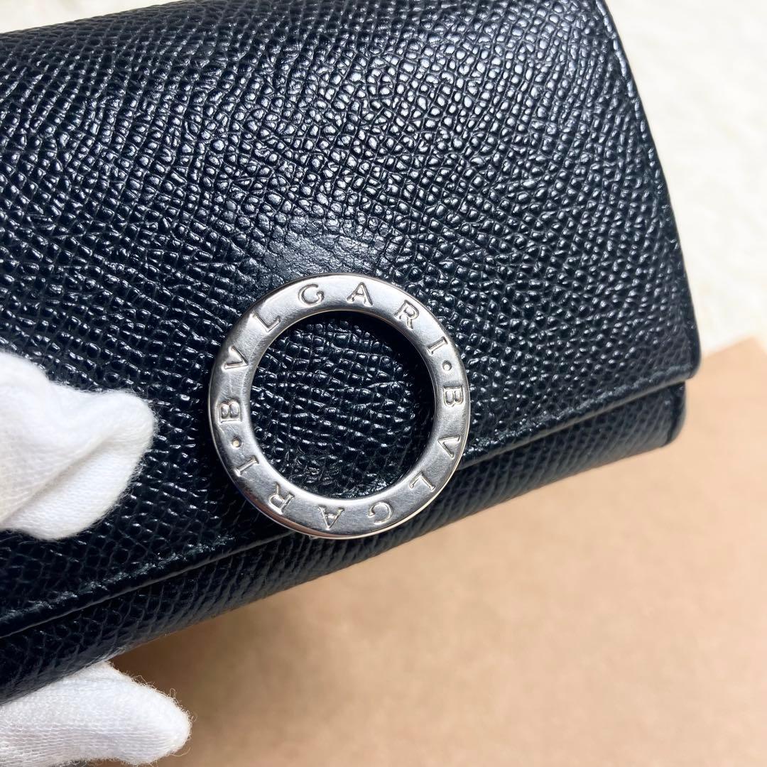 【美品】ブルガリ ケース ビーゼロワン レザーブラック IC搭載