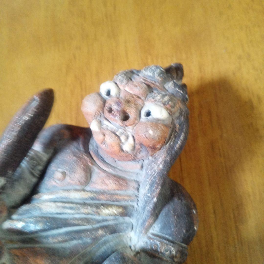 ★清水公照　不動明王坐像　泥佛　煎茶道具