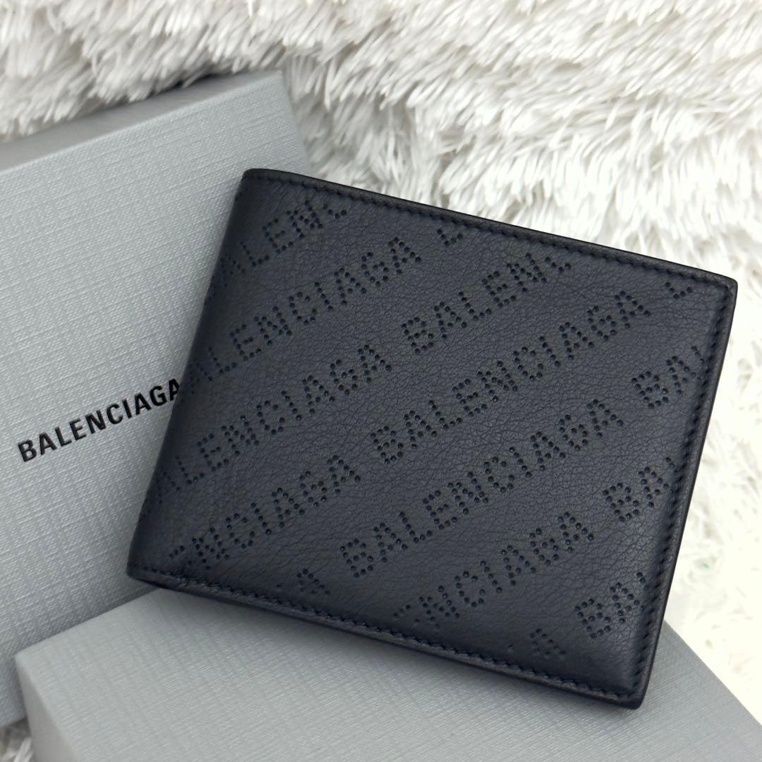 新品級⭐️BALENCIAGA バレンシアガ パンチング 財布 キャッシュ 黒