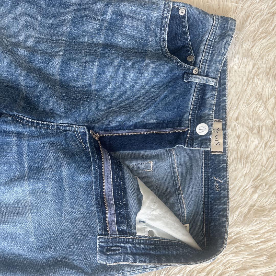 人気【YANUK】Lea ボーイズストレート(W26)APS デニムパンツ 美品