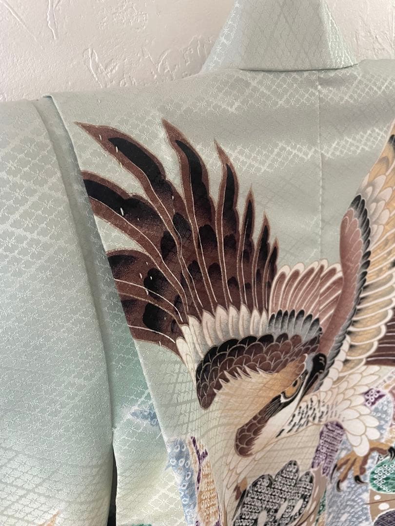 美品　七五三　5歳　羽織　袴セット　水色