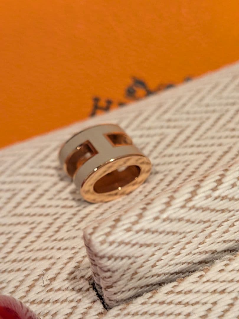 【HERMES】エルメス ポップアッシュミニ Hポップ ピアス　マロングラッセ