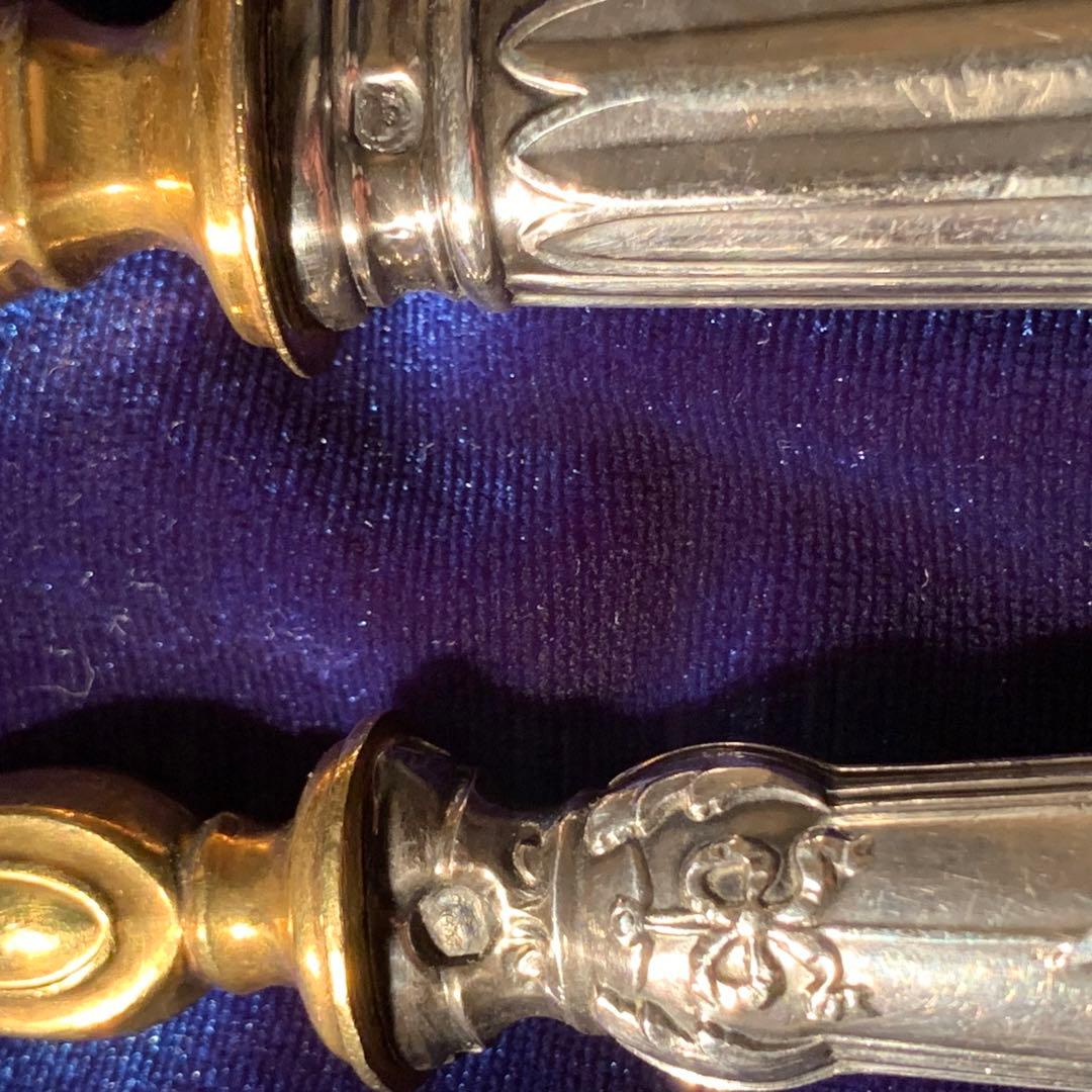 フランスアンティーク　純銀カトラリー　ミネルヴァ刻印有り