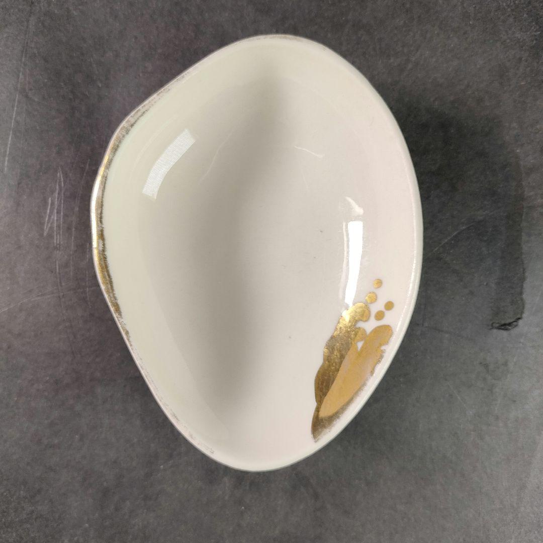 C10-3/金彩波文銘々皿 大皿10客・小皿10客/和食器/懐石料理/懐石道具