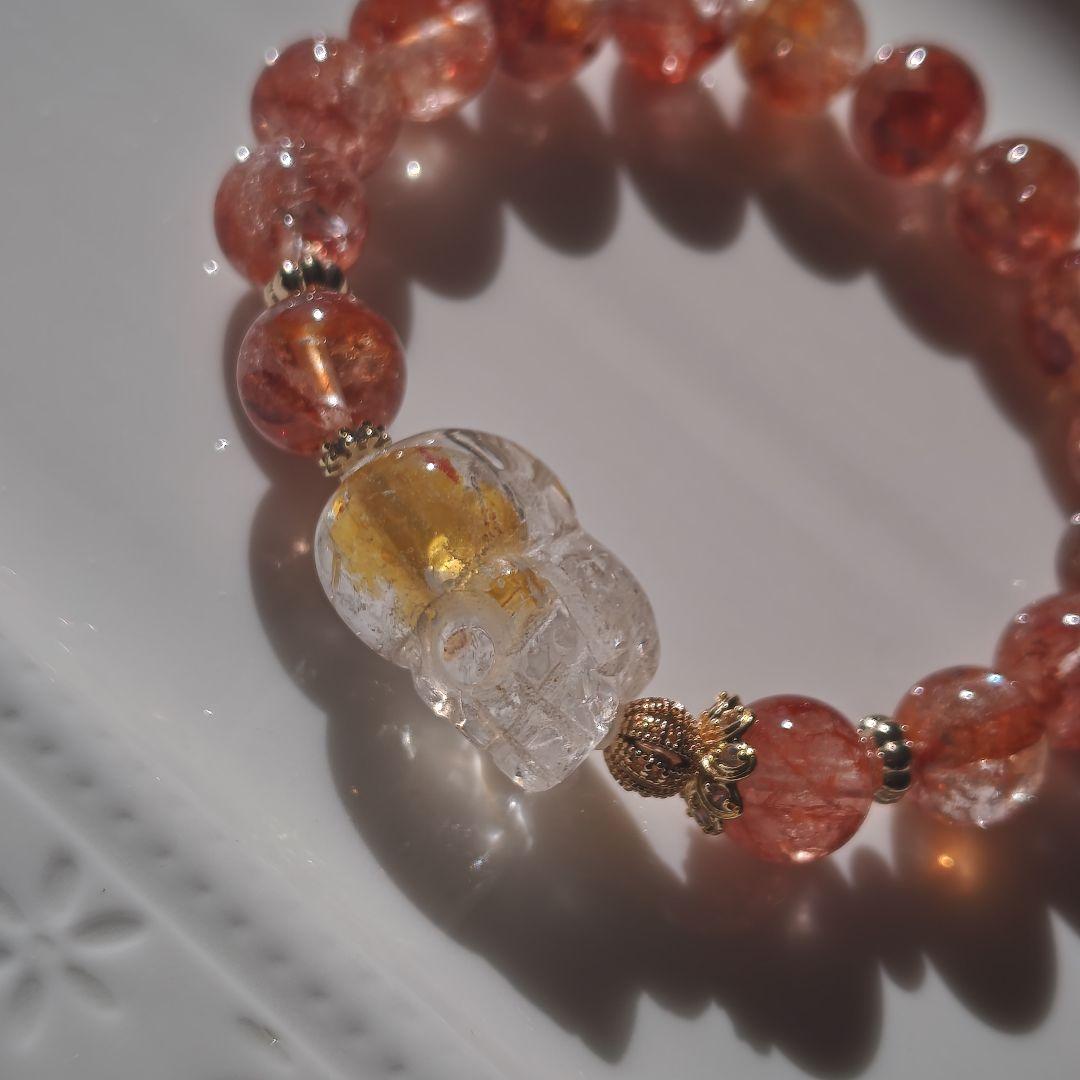 ライモナイトインクオーツ貔貅ブレス