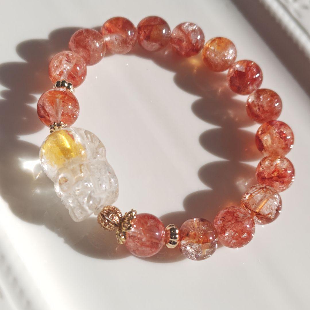 ライモナイトインクオーツ貔貅ブレス