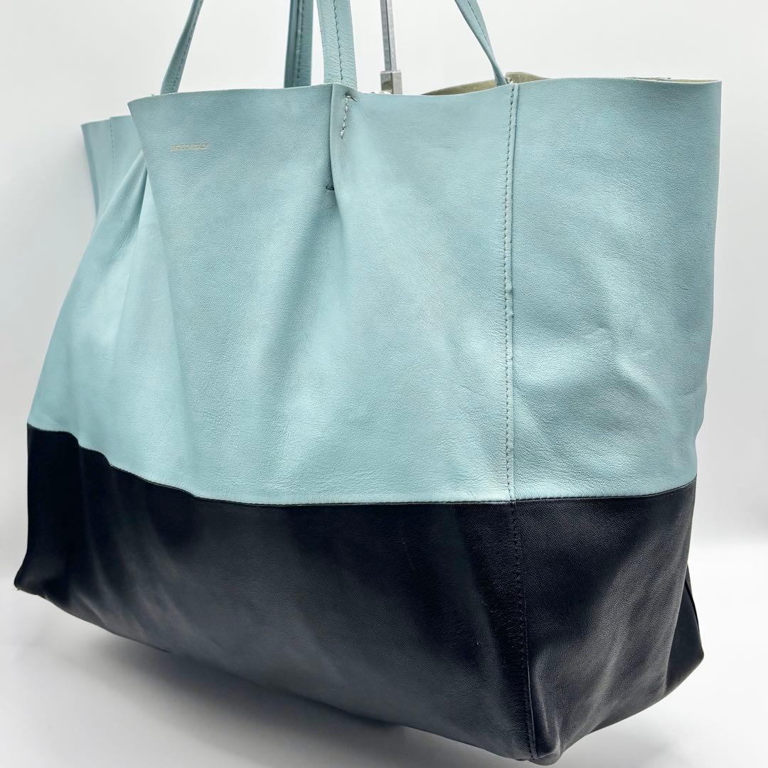 希少✨️フィービー期 セリーヌ トートバッグ ホリゾンタルカバ ミントグリーン黒