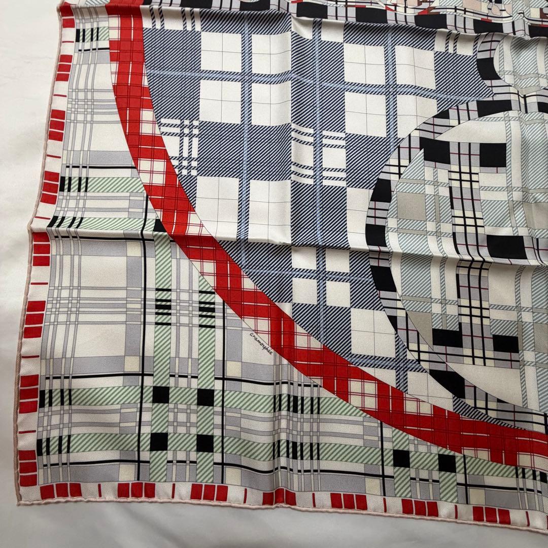 エルメス　カレ90 エクスリブリス・チェック