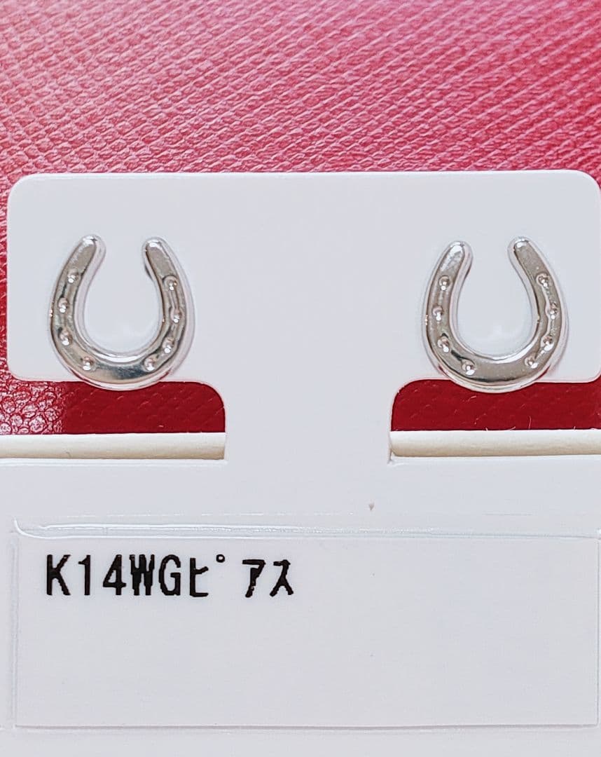 新作 未使用品 k14WG ピアス