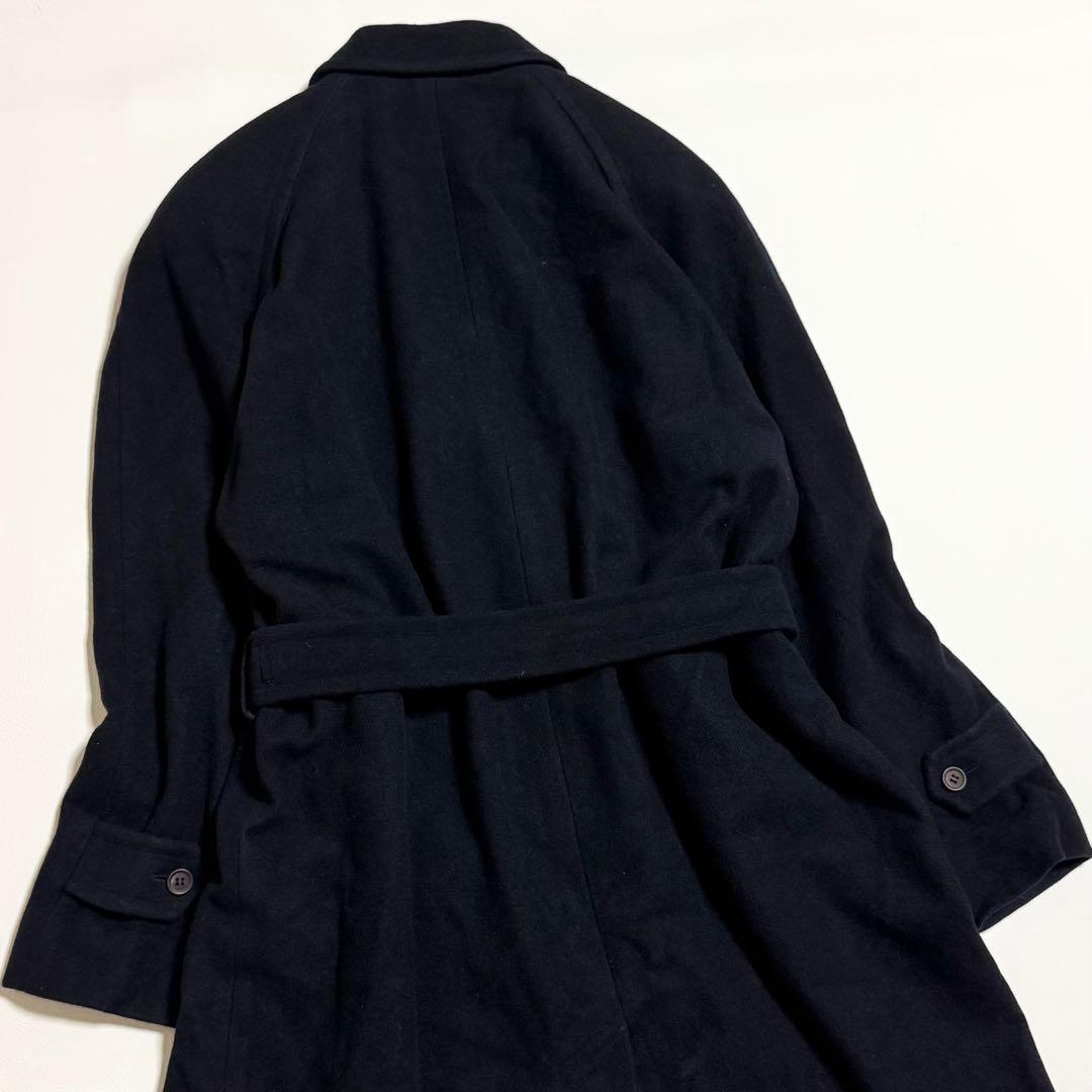 BELTA BUONO ベルテッドダブルチェスターコート カシミヤ100% 黒M